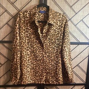 KAREN SCOTT  PL Leopard Print Shirt